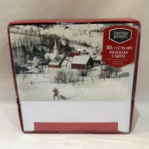 Berkley Jenson 30 Holiday Cards and Envelops New in Box